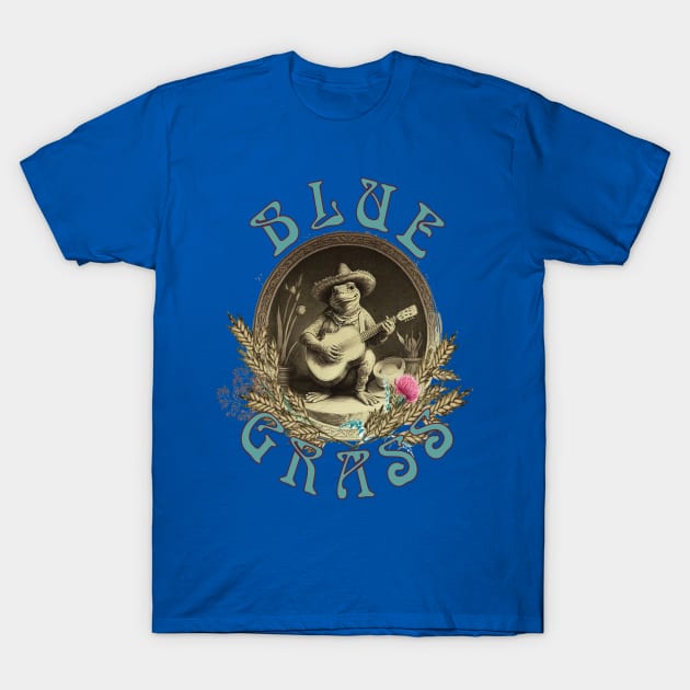 Blues Frog, bluegrass T-Shirt by April Snow 